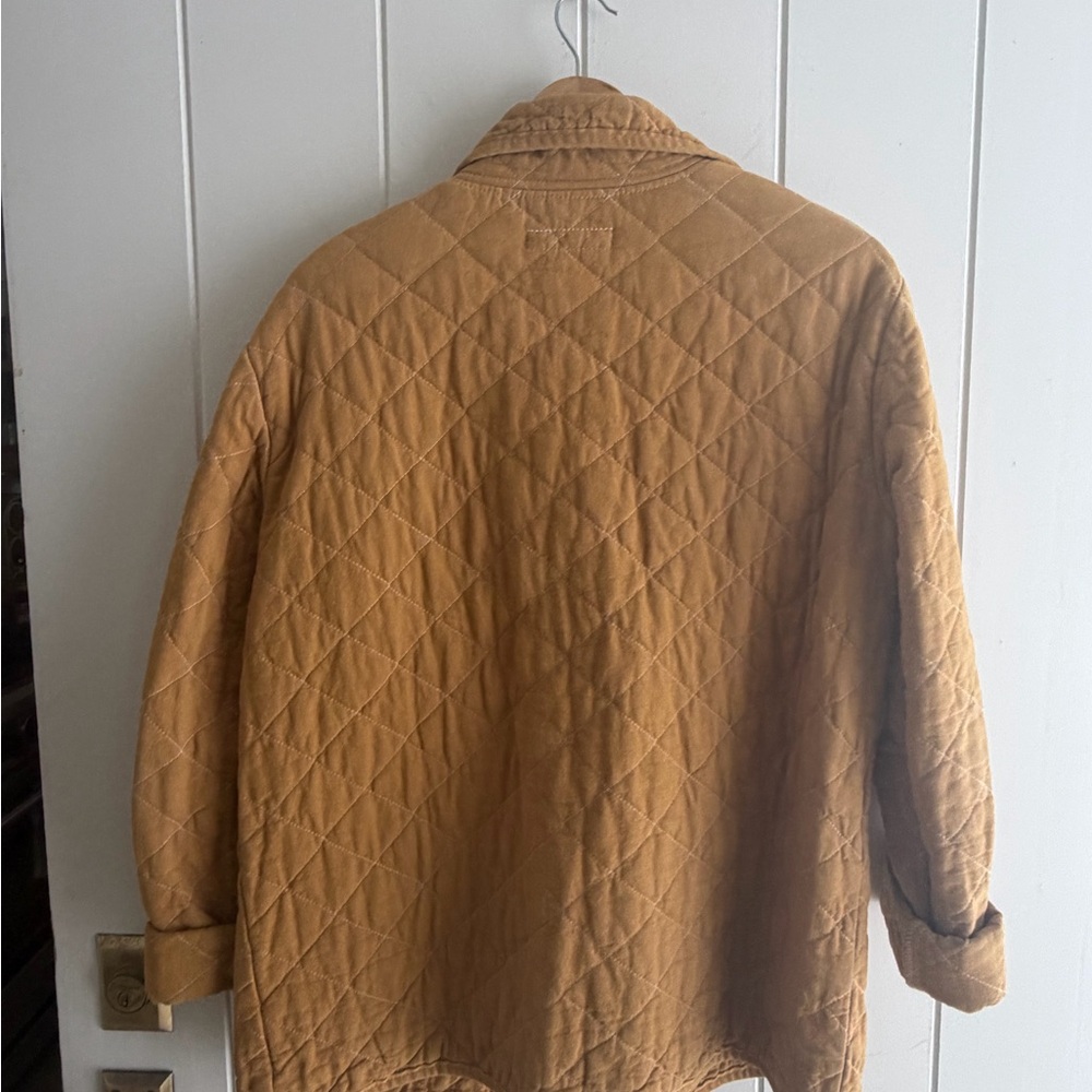 Women's Quilted Linen Utility Jacket - Picture 3 of 7